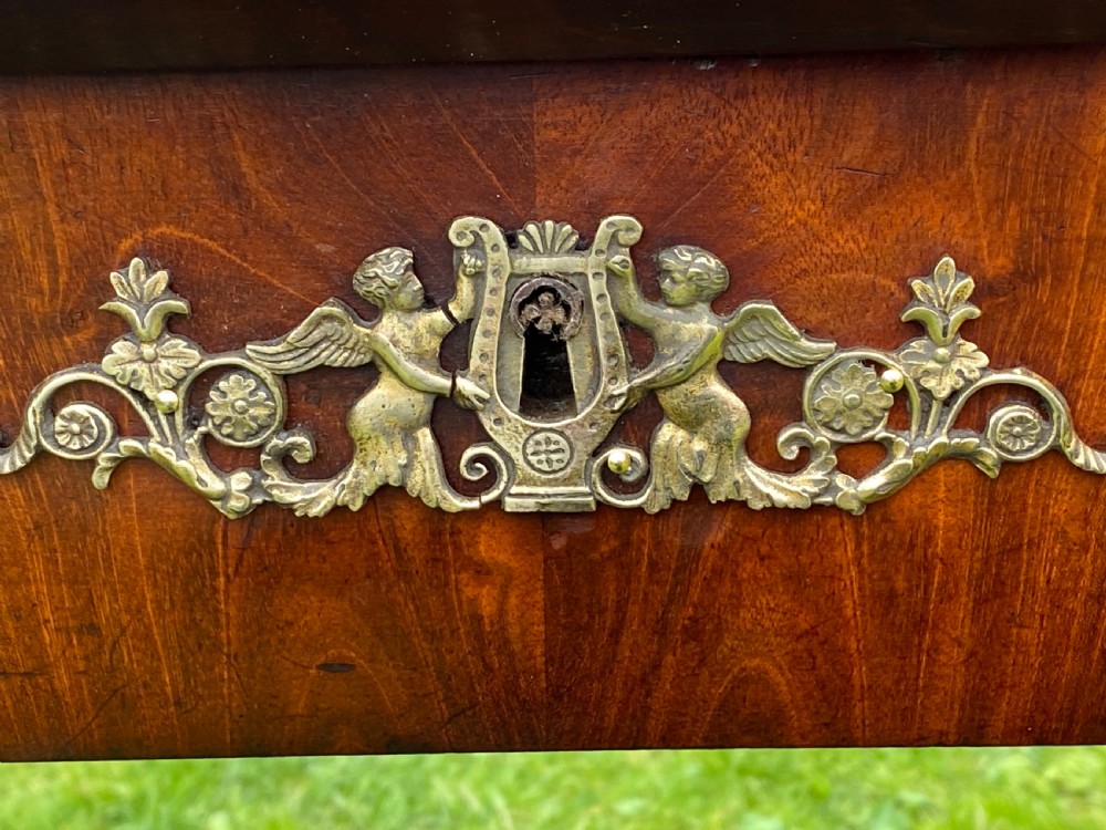 French empire console table in flame mahogany  View IV