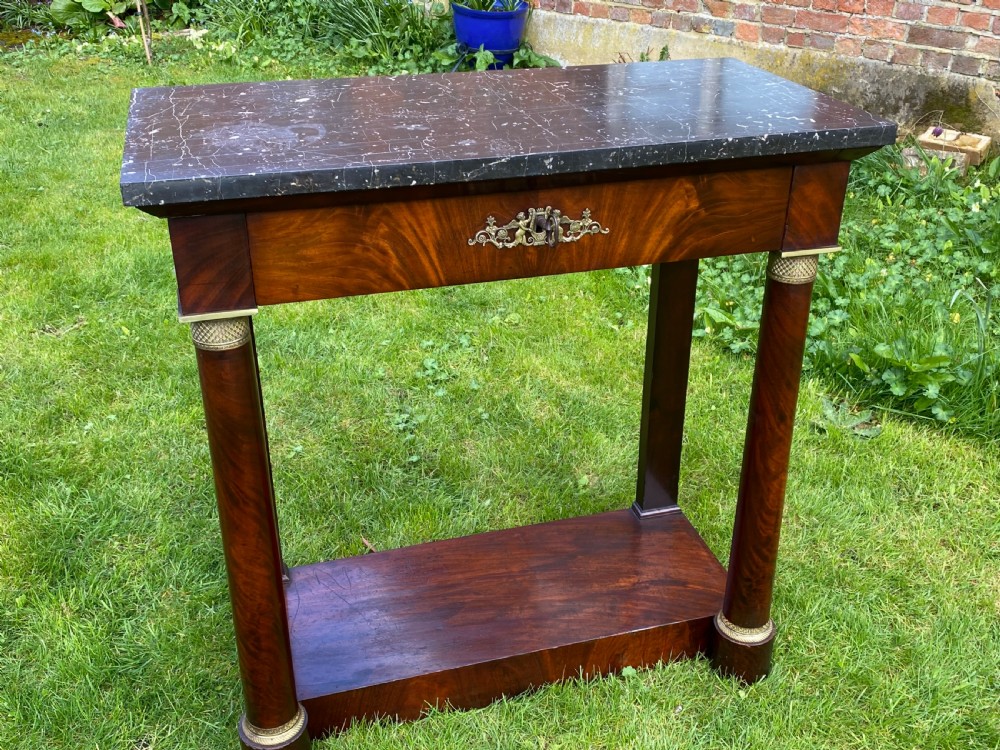 French empire console table in flame mahogany  View VII