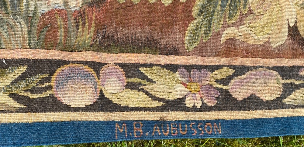 Signed Aubusson 18th Century Tapestry  View II