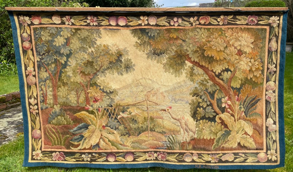 Signed Aubusson 18th Century Tapestry  View III