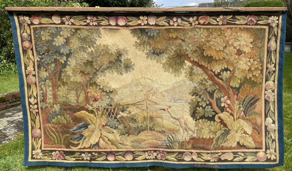 Signed Aubusson 18th Century Tapestry 