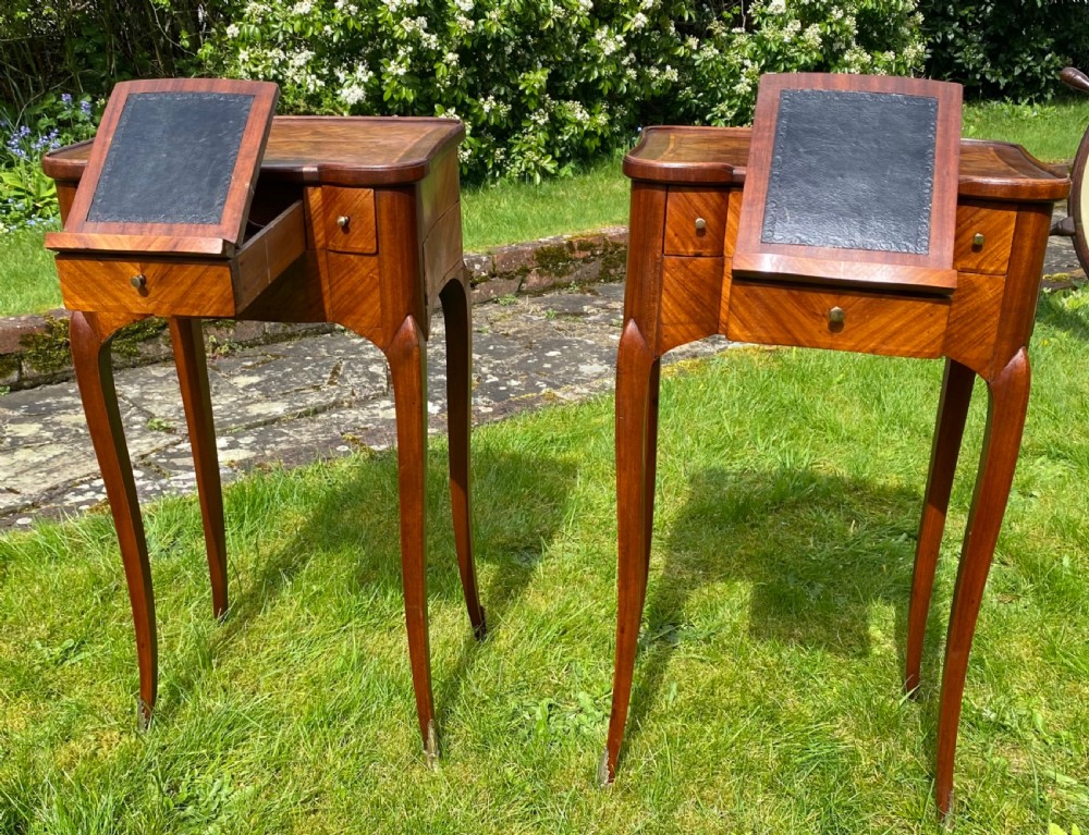 An elegant pair of Kingwood reading tables 