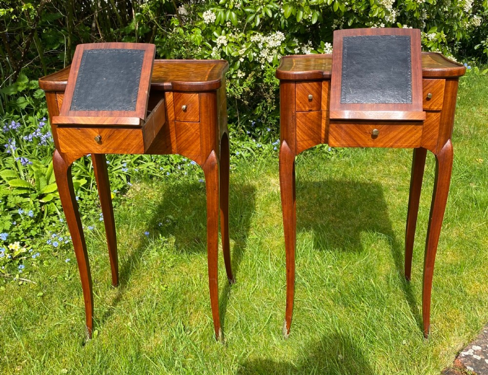 An elegant pair of Kingwood reading tables  View II