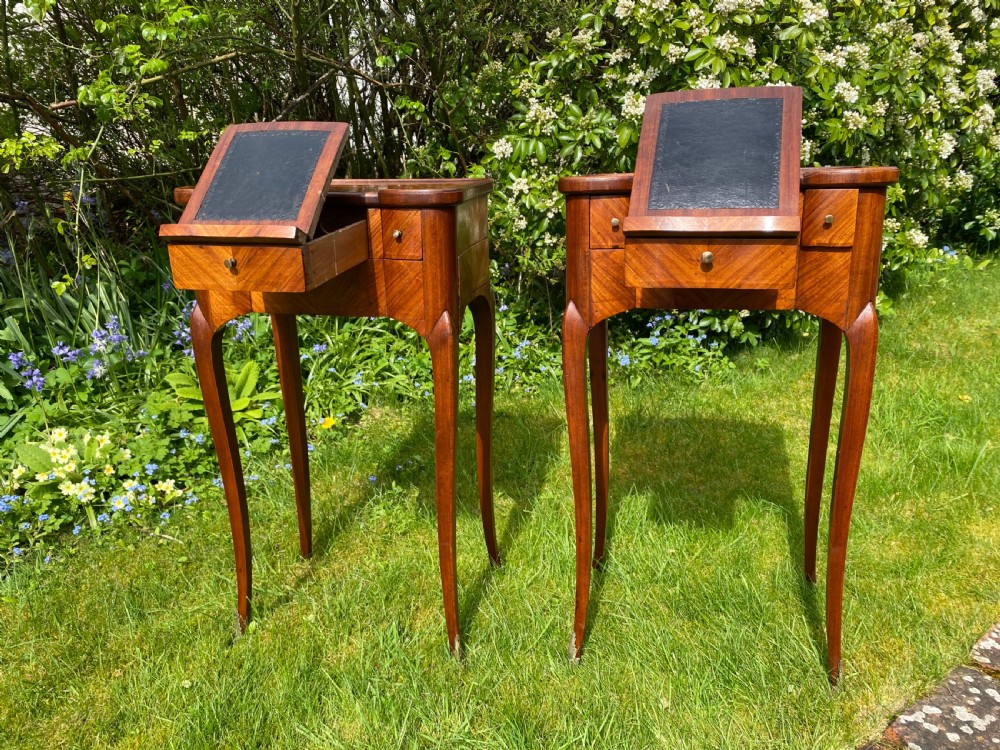 An elegant pair of Kingwood reading tables  View VI