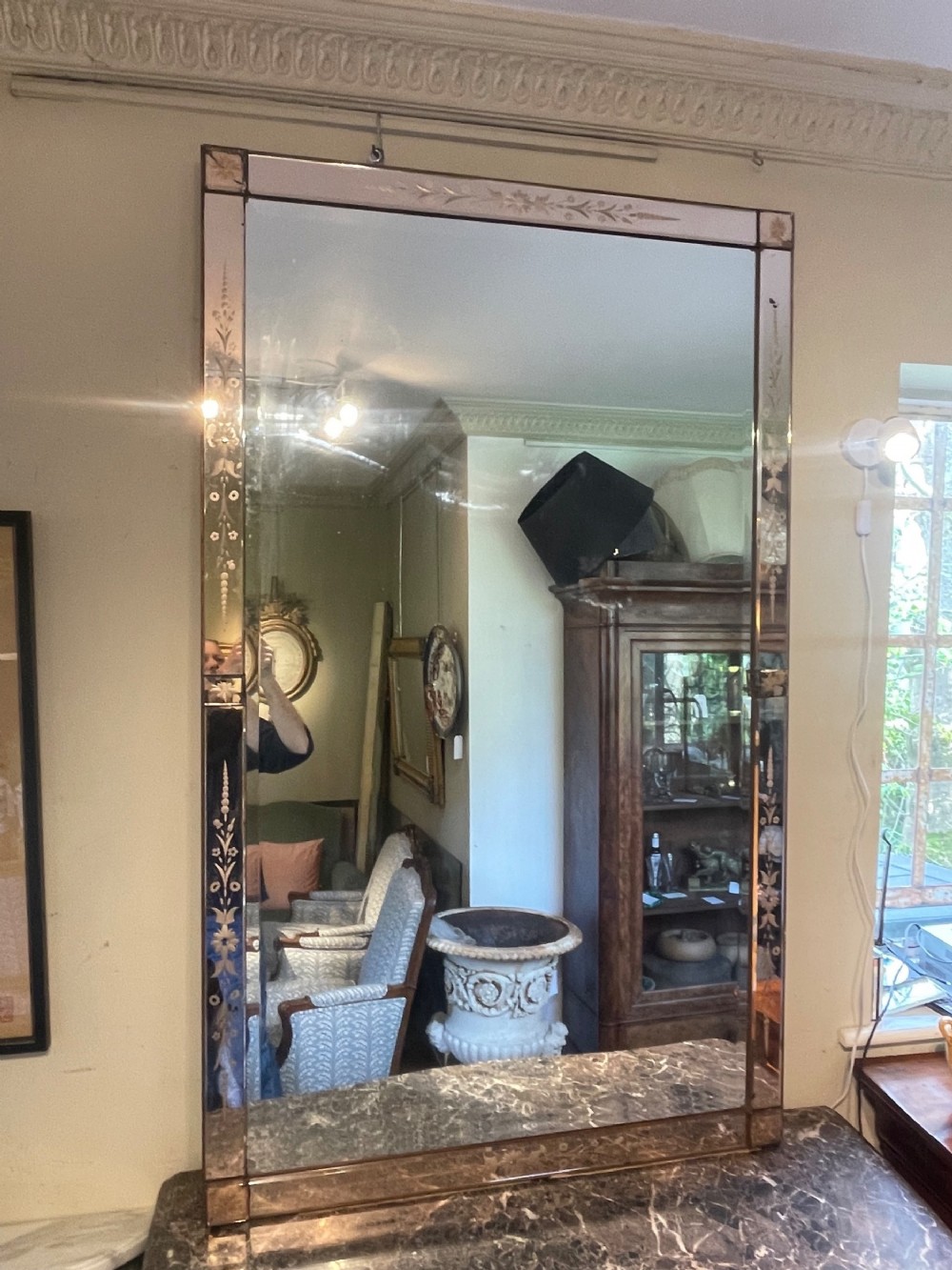 Large Rectangular Venetian Mirror 