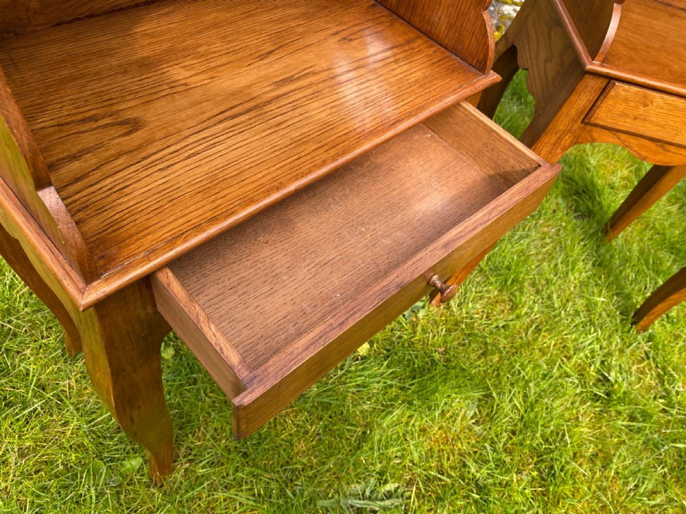 Pair of solid oak bedside tables  View IV