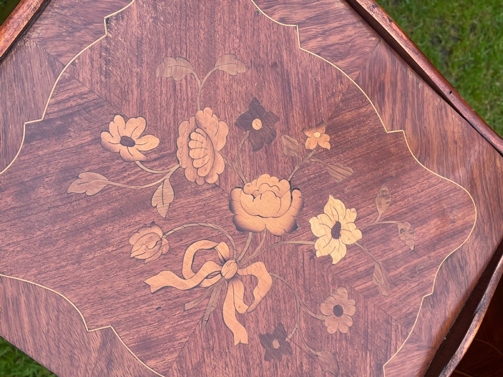 French Marquetry Bedside Tables  View V