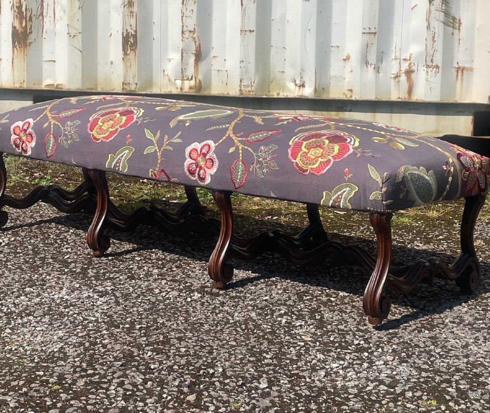  French Henri deux Style Walnut Stool  View II
