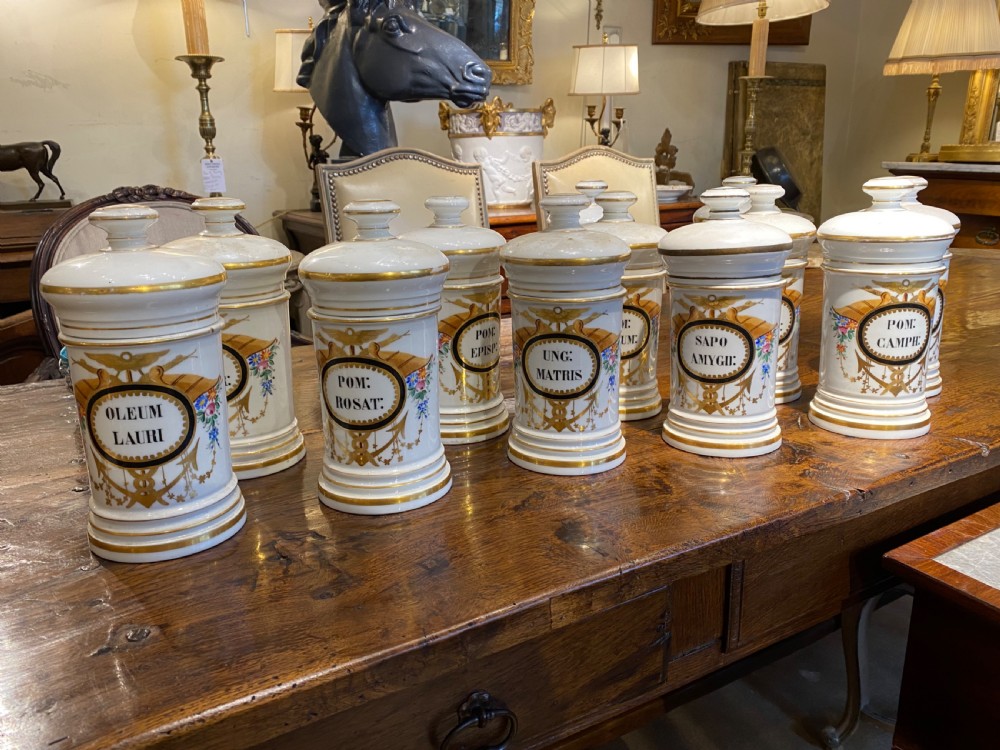 Set of 12 chemists jars View III