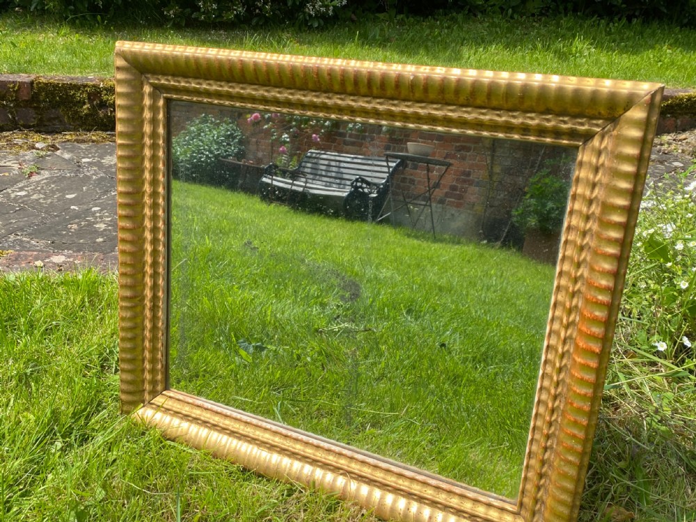 French gilt ripple mirror  View II