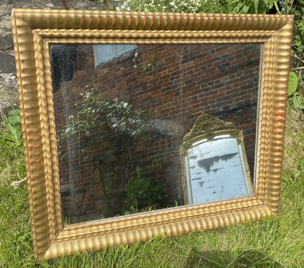 French gilt ripple mirror  View IV
