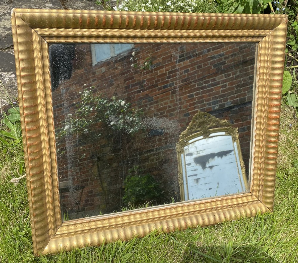 French gilt ripple mirror 