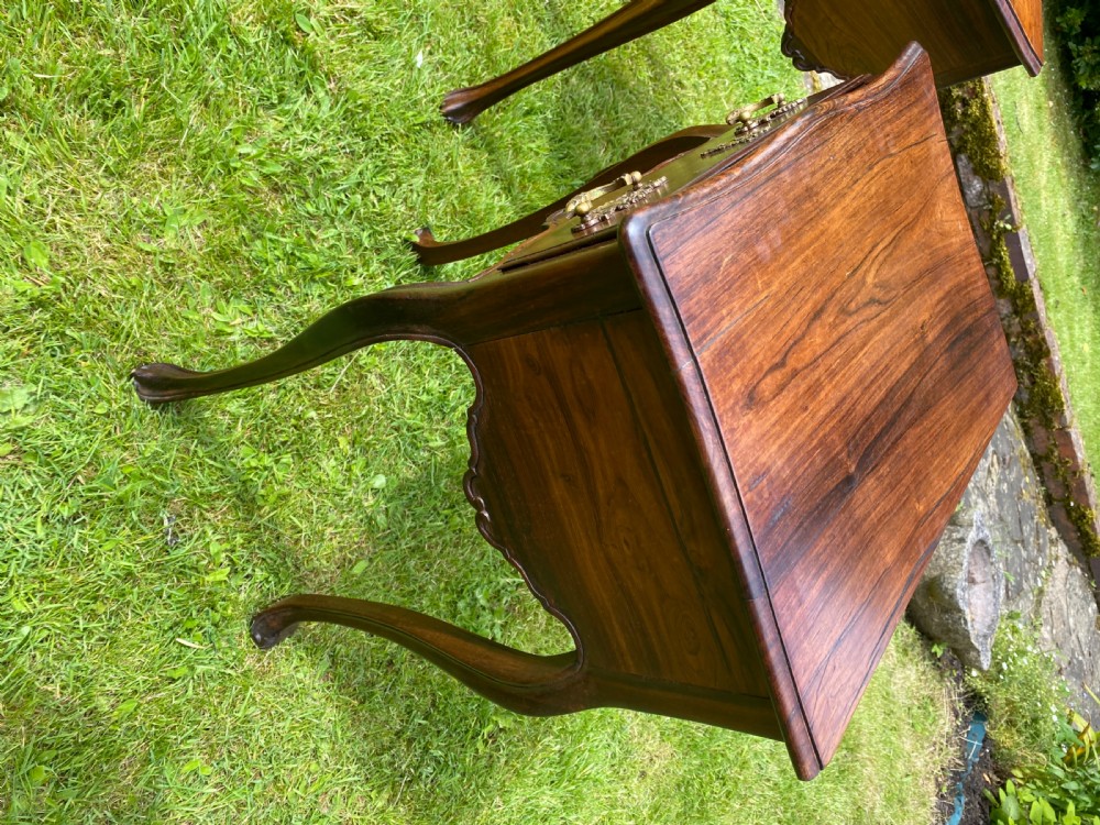 Pair of solid rosewood side or bedside tables  View III