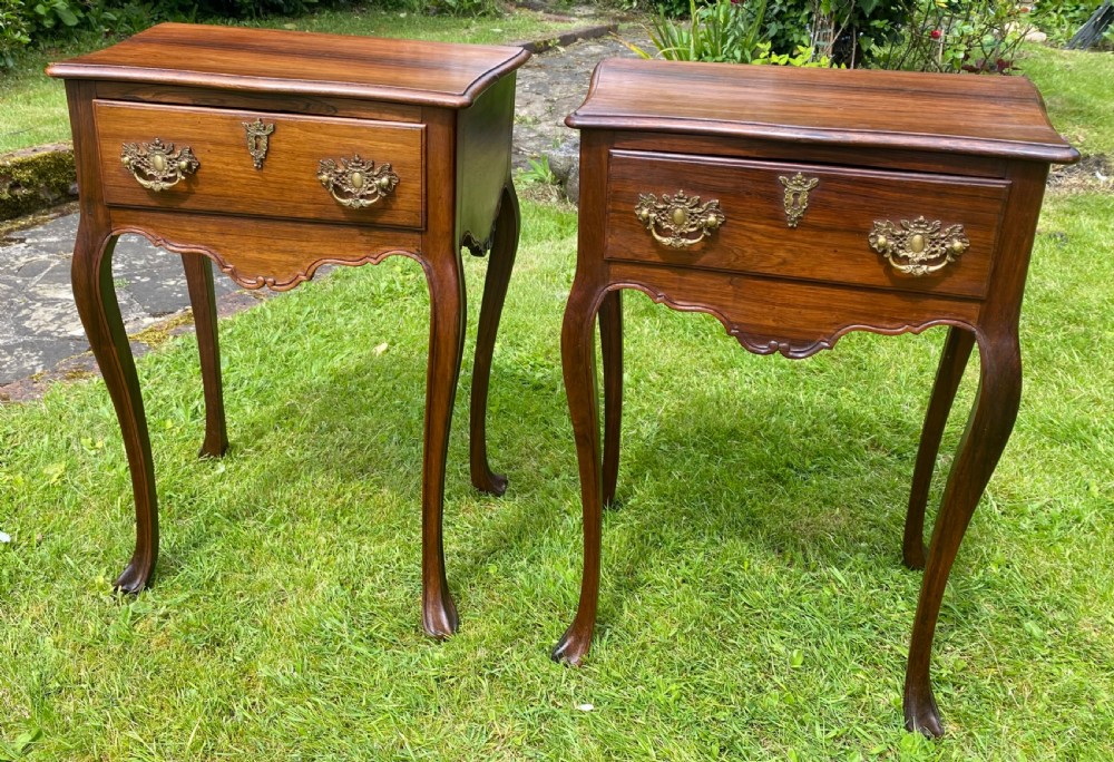 Pair of solid rosewood side or bedside tables  View IV