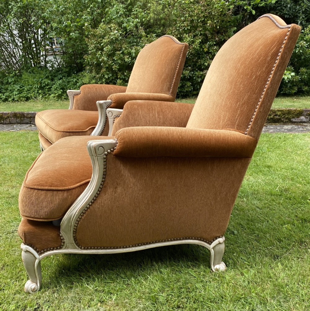 Pair of large Bergere armchairs  View IV