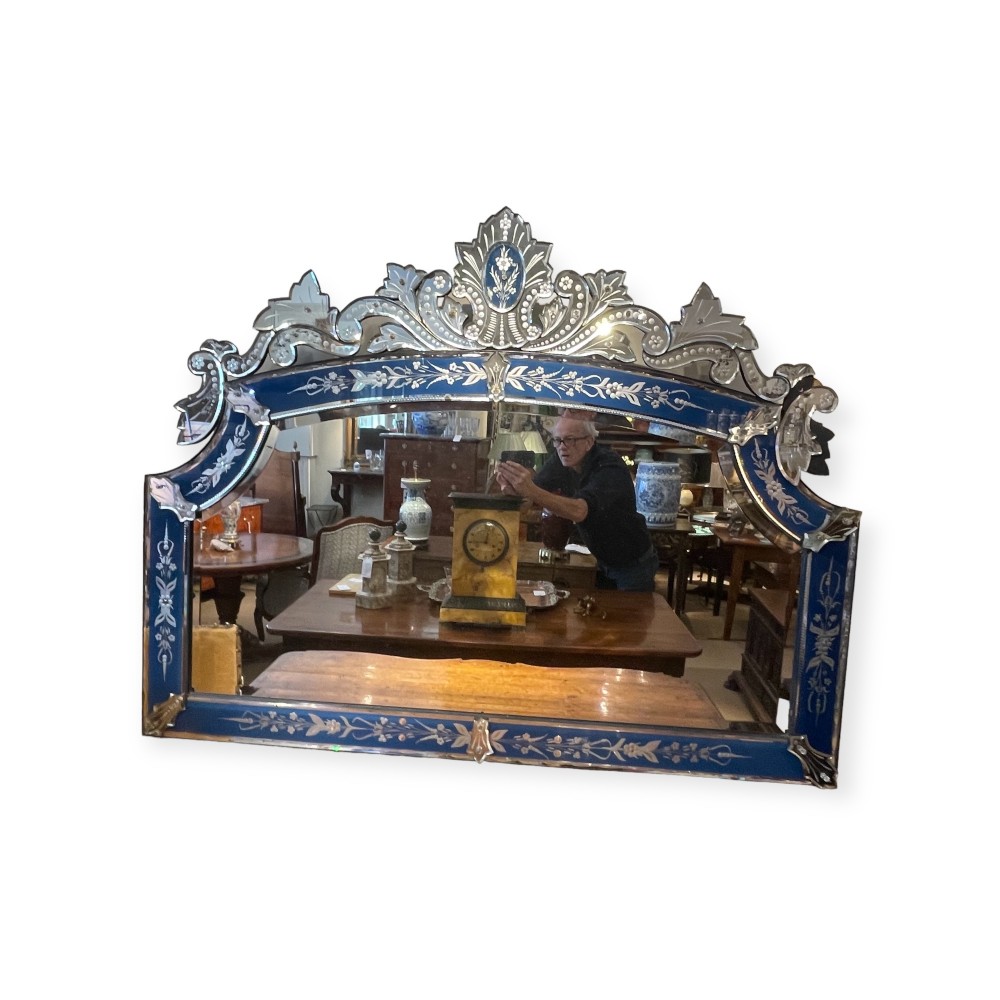 19th Century Venetian Overmantle Mirror 