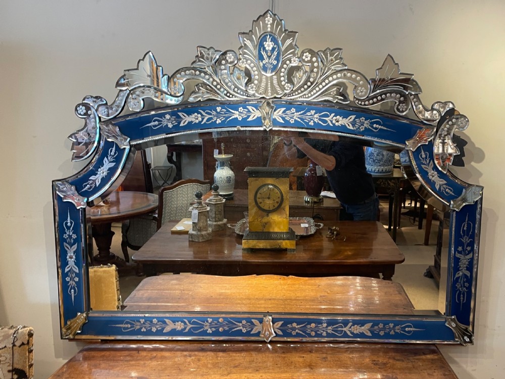 19th Century Venetian Overmantle Mirror  View II