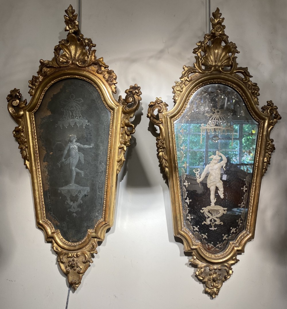 Pair of 18th Century Venetian girandoles