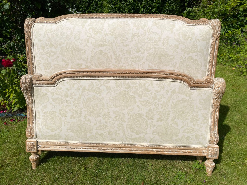 Kingsize carved upholstered bed