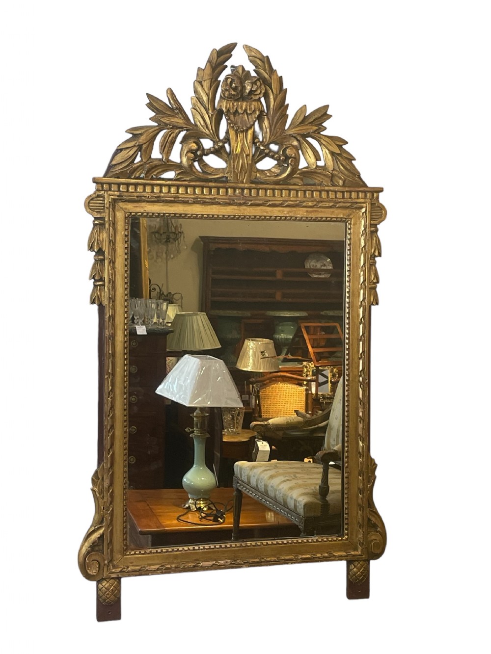 French 18th Century Louis XV Gilt Mirror 
