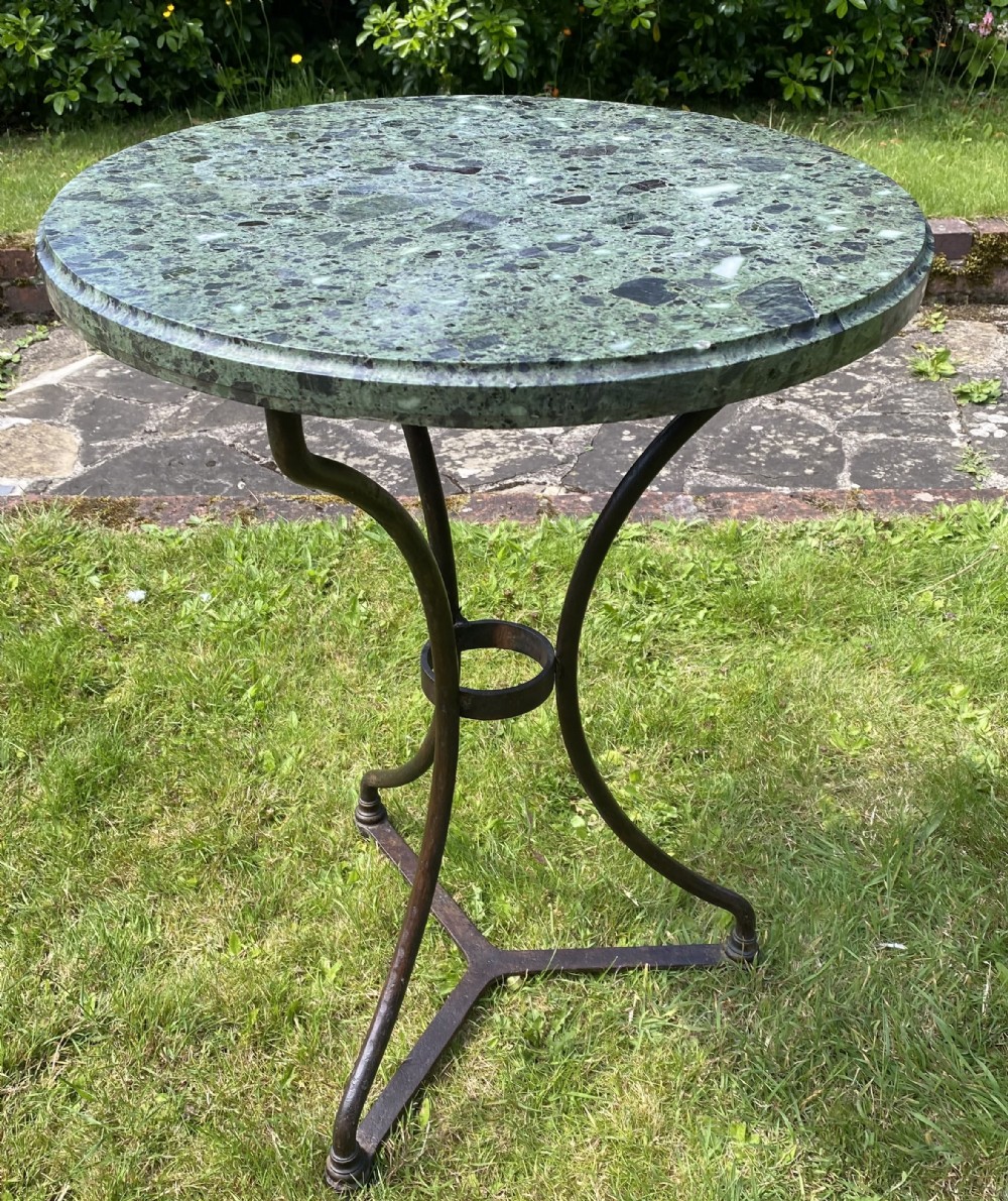 French marble topped Gueridon or cafe table