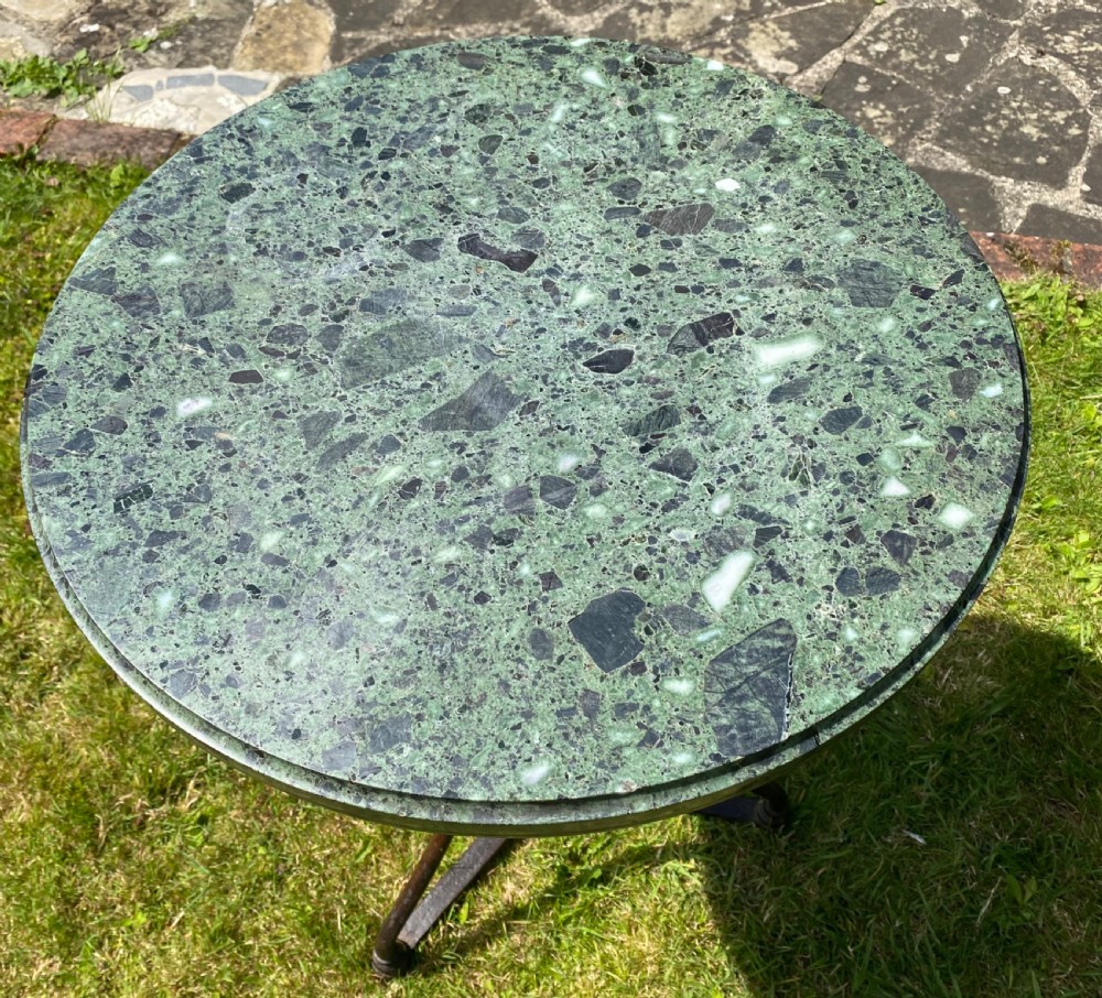 French marble topped Gueridon or cafe table View II