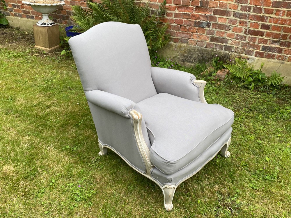 Pair of large recently upholstered Bergere Armchairs  View III