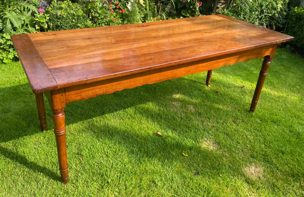 Large farmhouse table in cherrywood  View V