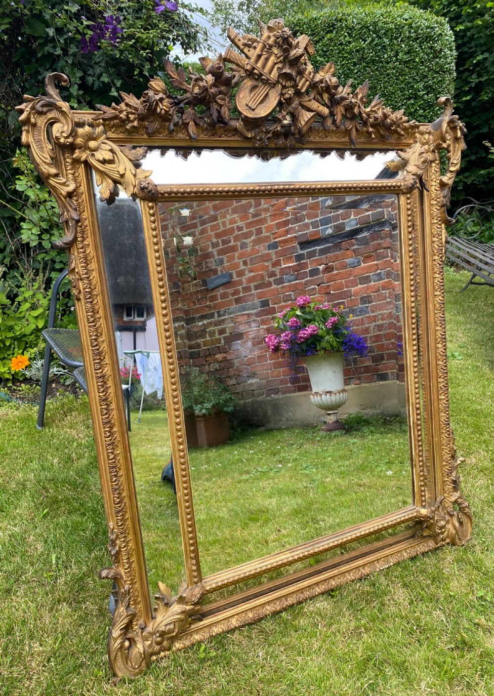 French 19th Century margin mirror  View III