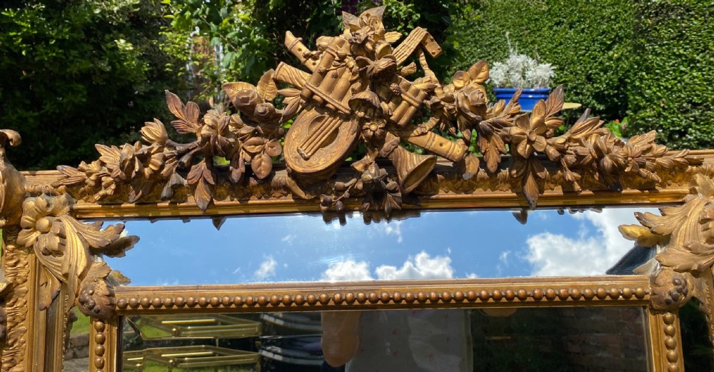 French 19th Century margin mirror  View V