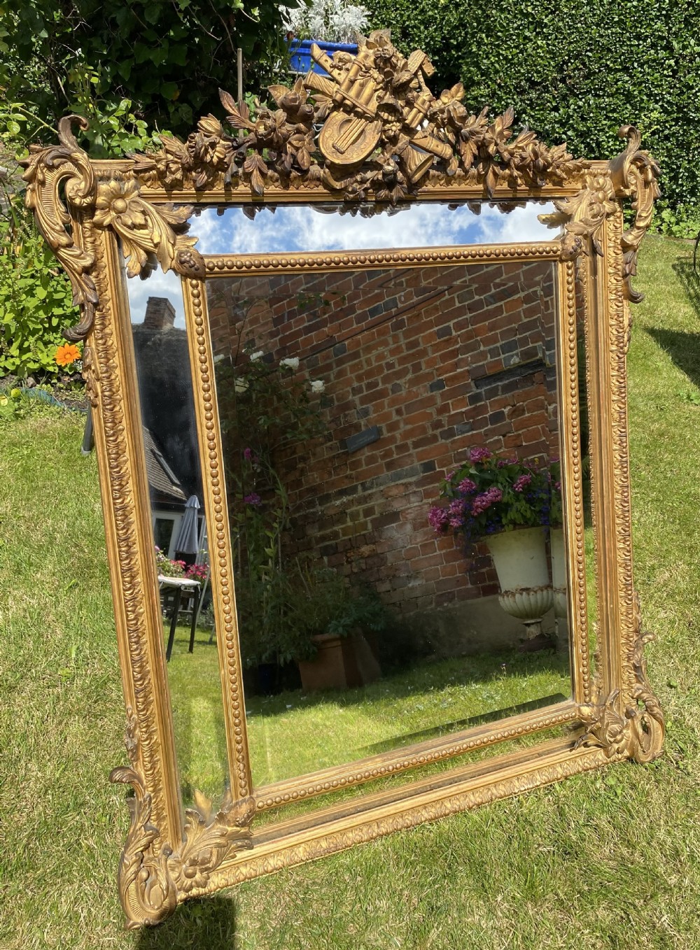 French 19th Century margin mirror 