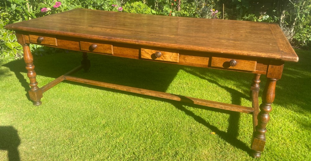 Large oak farmhouse table 