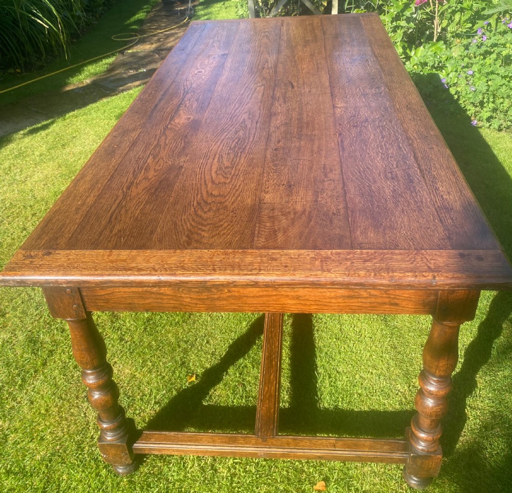 Large oak farmhouse table  View II
