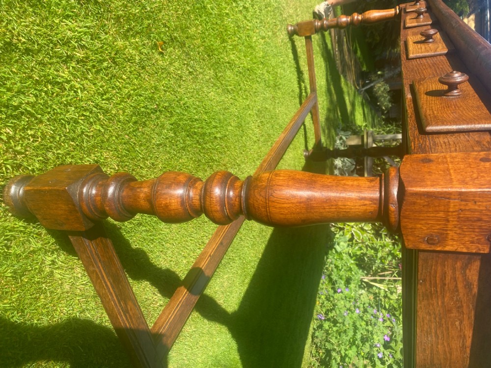 Large oak farmhouse table  View IV