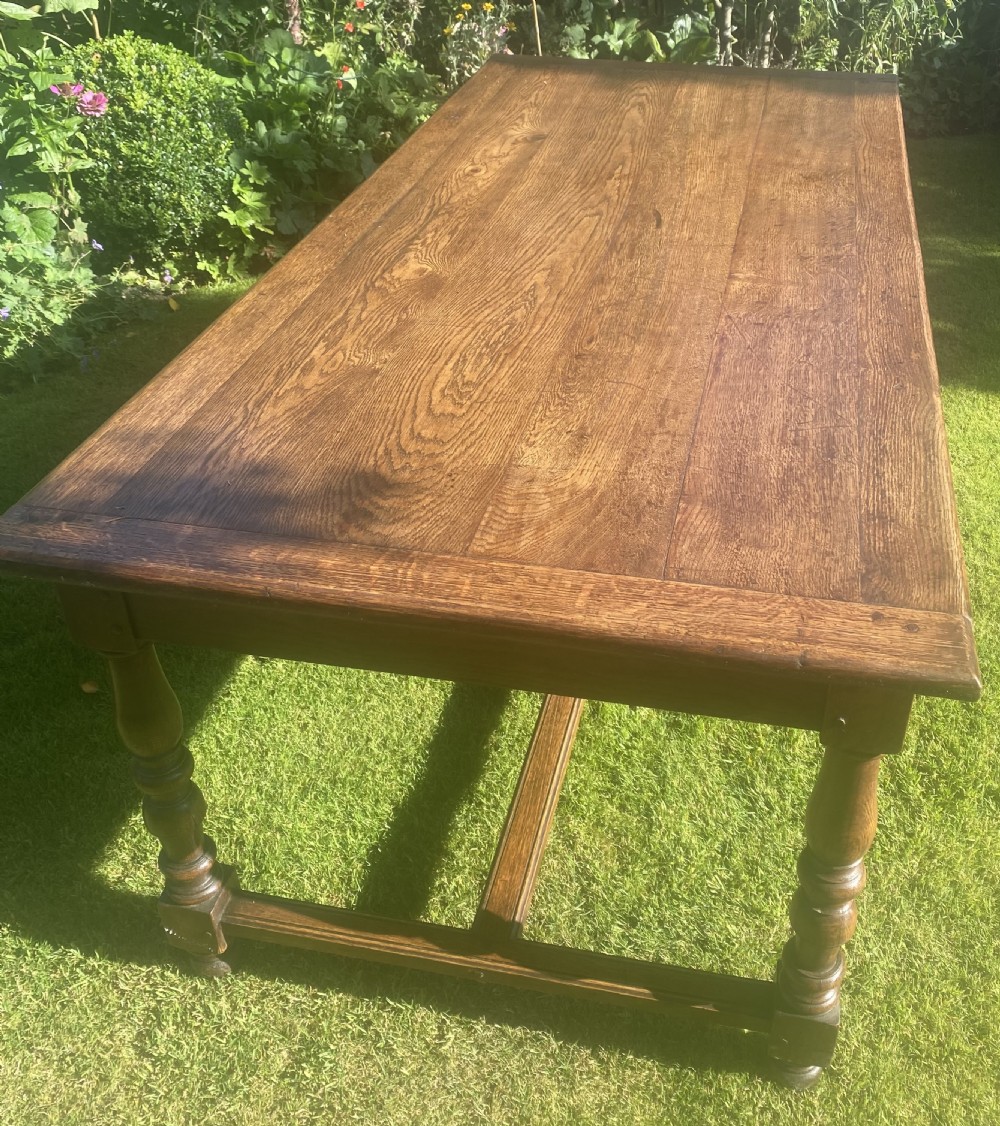 Large oak farmhouse table  View VII