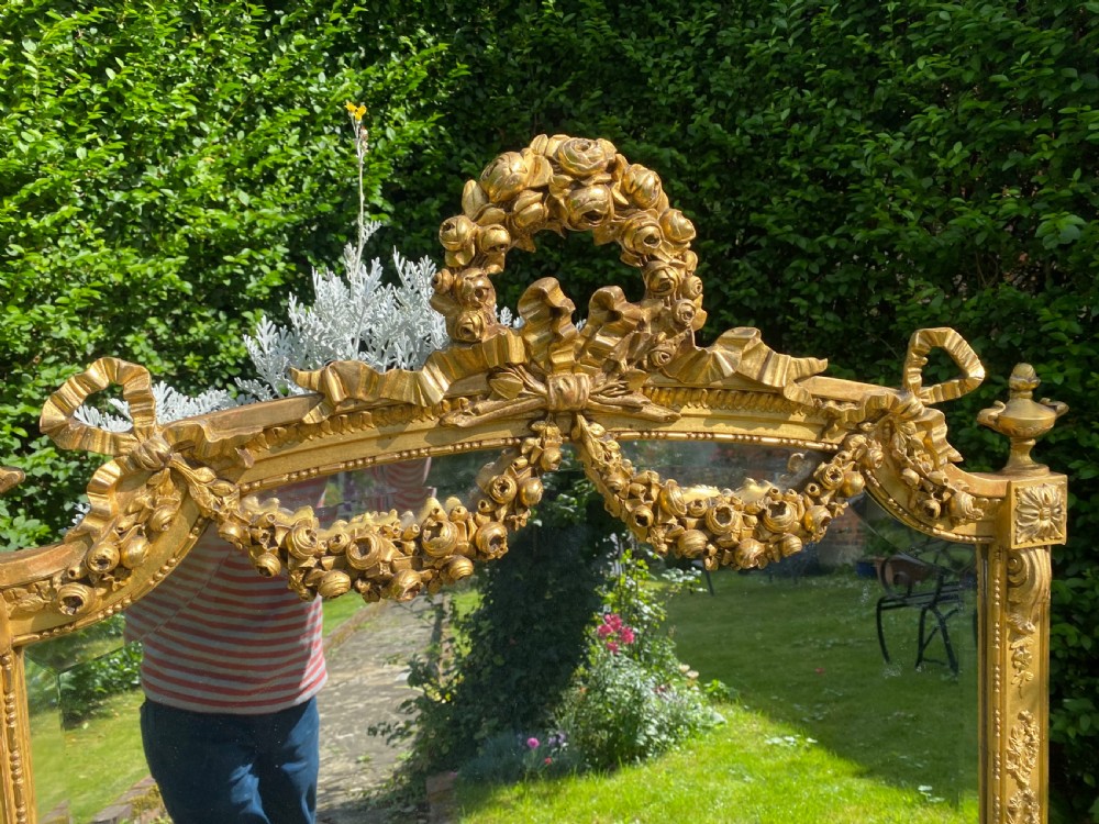 Decorative mirror with swags and garlands View IV