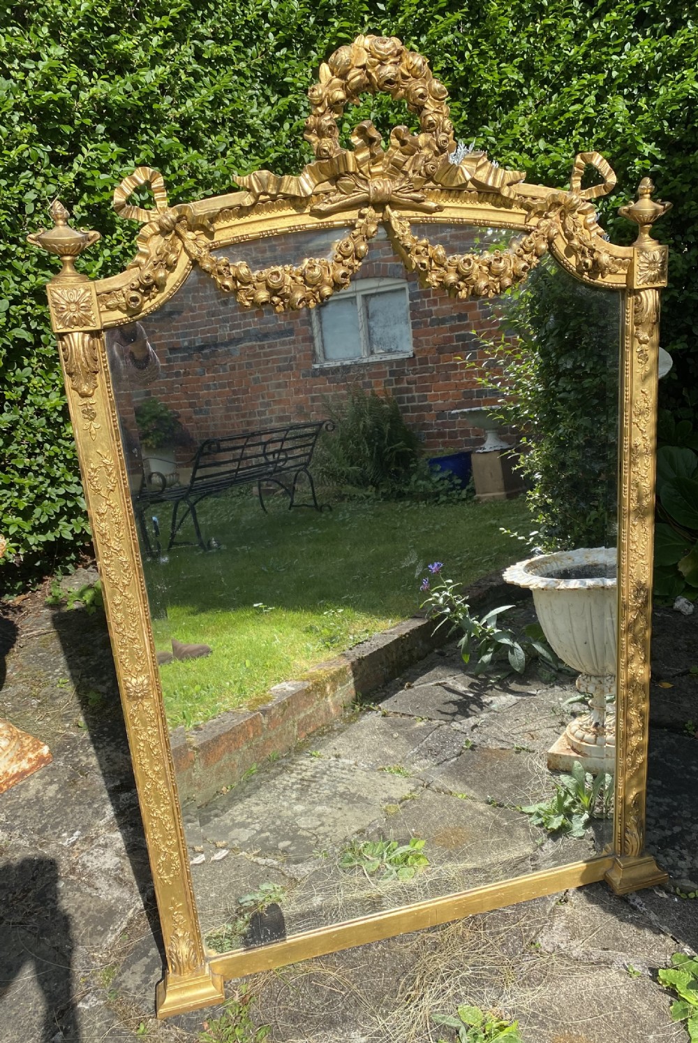 Decorative mirror with swags and garlands View VI