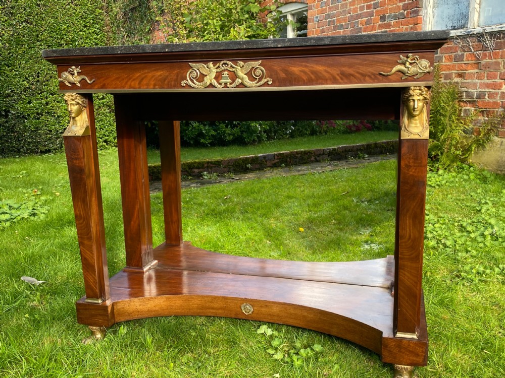 A French Empire console table in flame mahogany  View IV