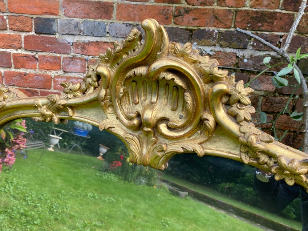 Carved gilt wood  early 19th Century mirror  View II