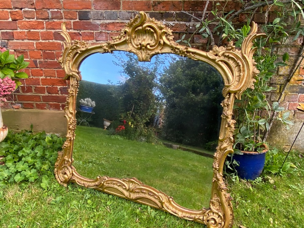 Carved gilt wood  early 19th Century mirror  View III