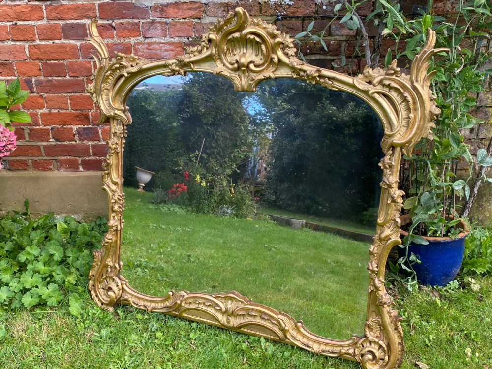 Carved gilt wood  early 19th Century mirror  View IV