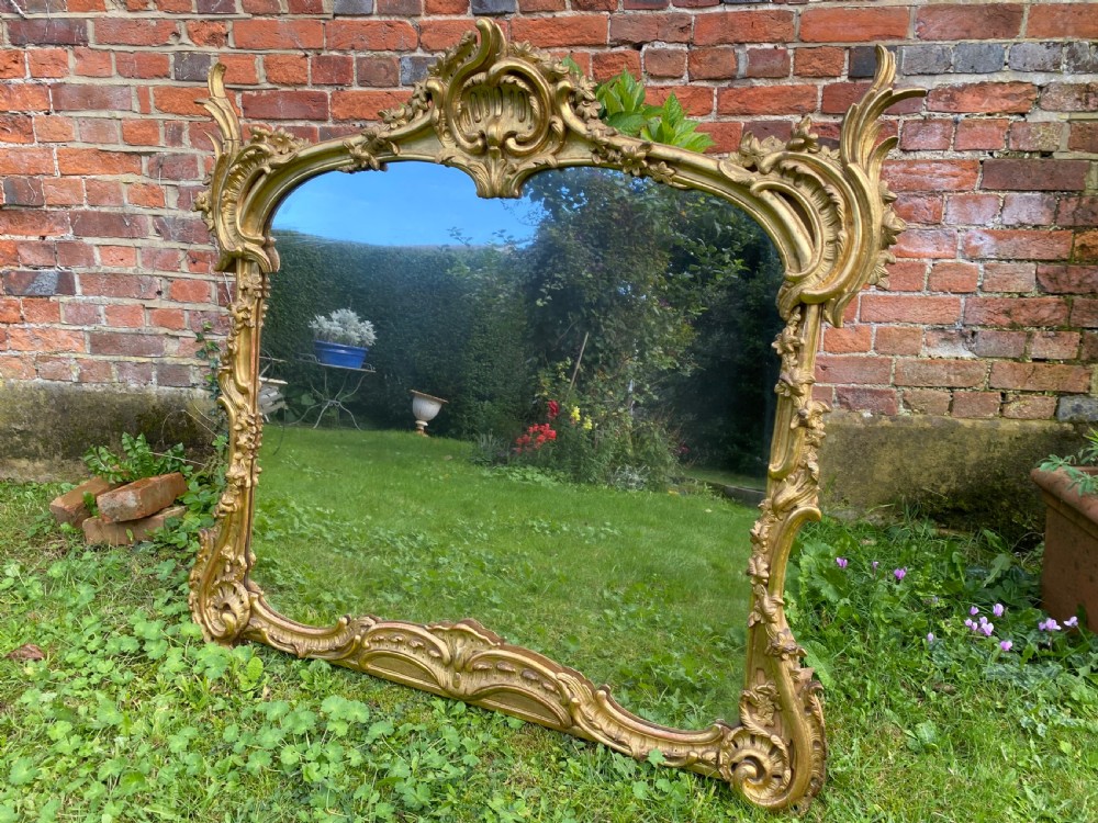 Carved gilt wood  early 19th Century mirror  View VI