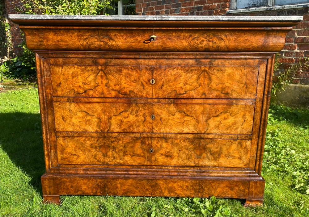 Burr walnut Louis Philippe Commode  View II