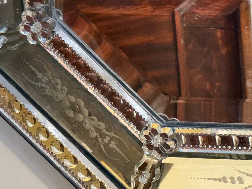 Large 19th century Venetian mirror  View IV