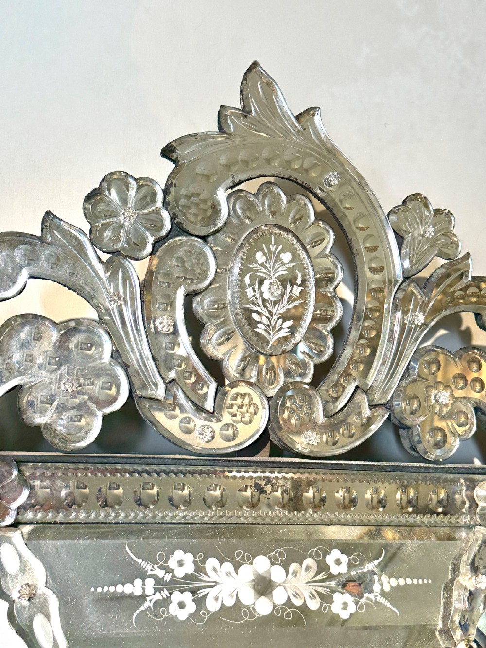 Large 19th century Venetian mirror  View V