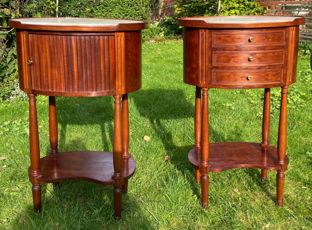 Pair of bedside tables in plum pudding mahogany  View II