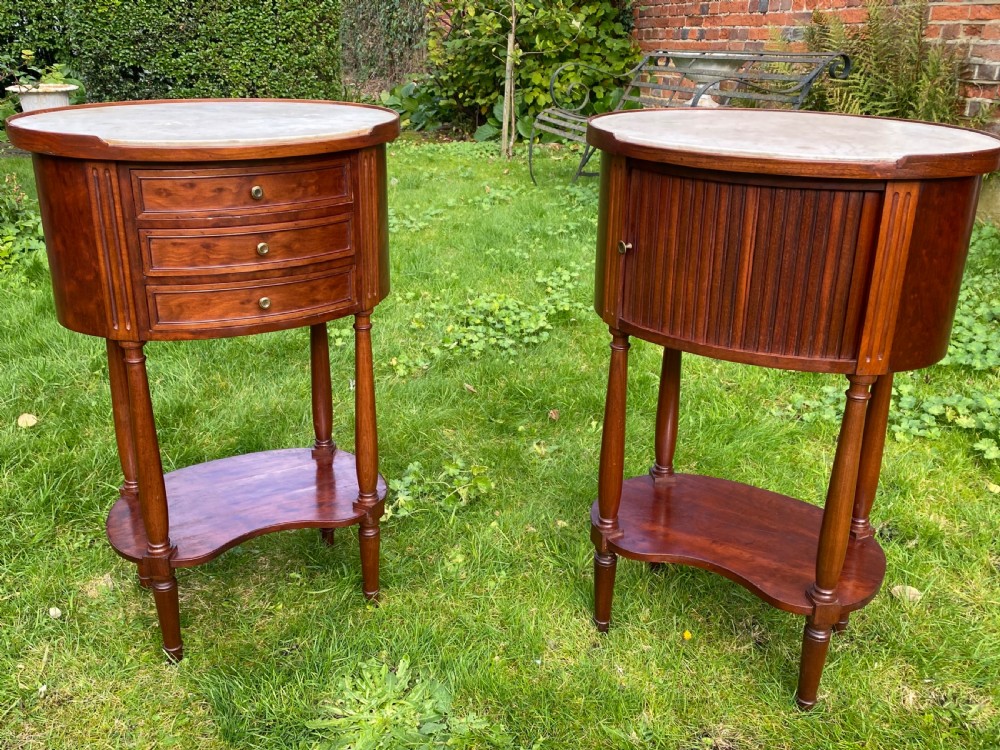 Pair of bedside tables in plum pudding mahogany  View VI