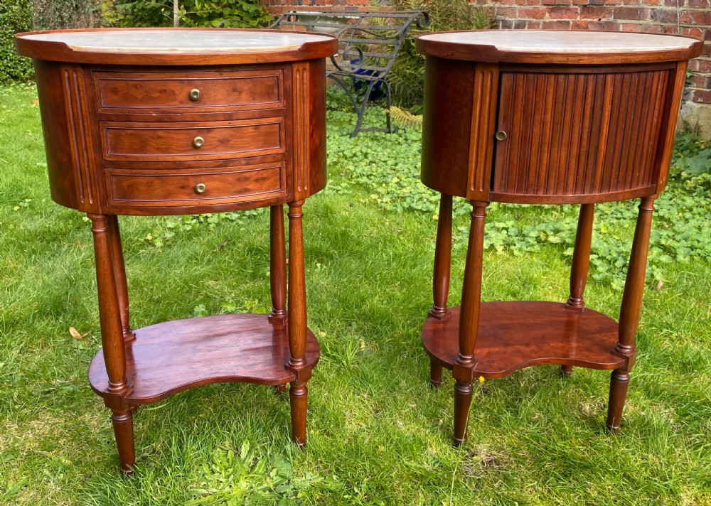 Pair of bedside tables in plum pudding mahogany  View VII