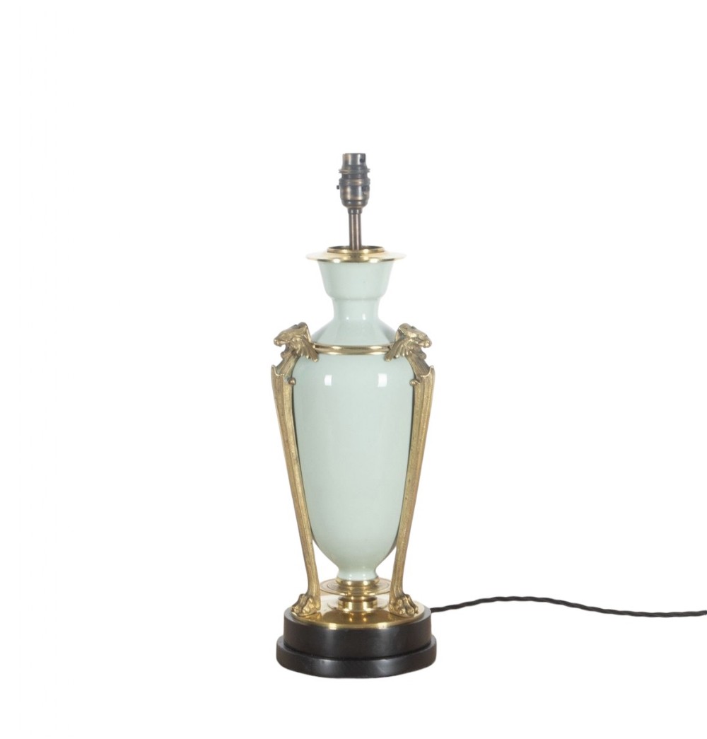 French 19th Century Celadon Table Lamp