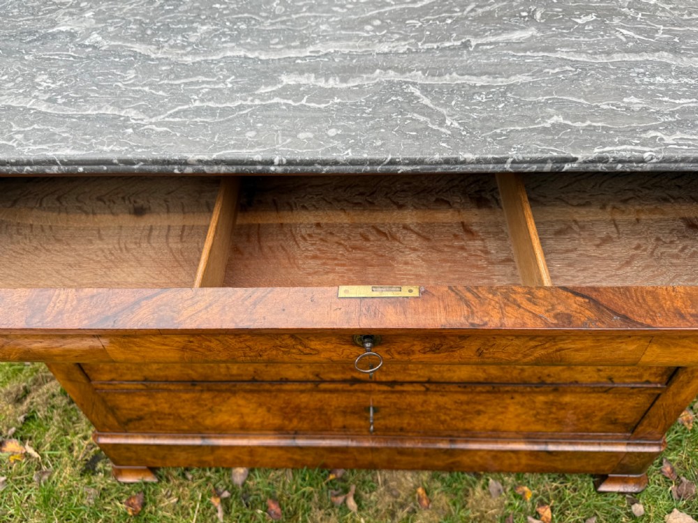 Louis Philippe burr walnut commode  View III